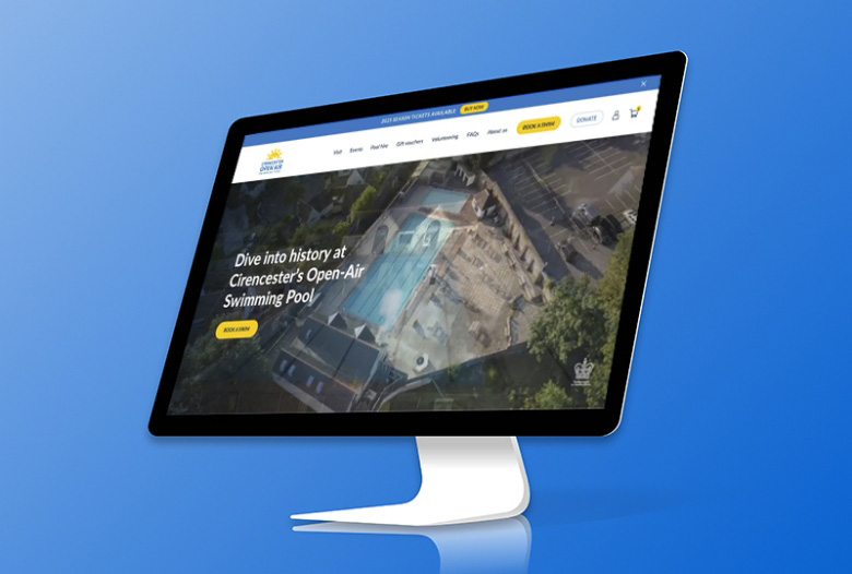 A computer screen shot of the website