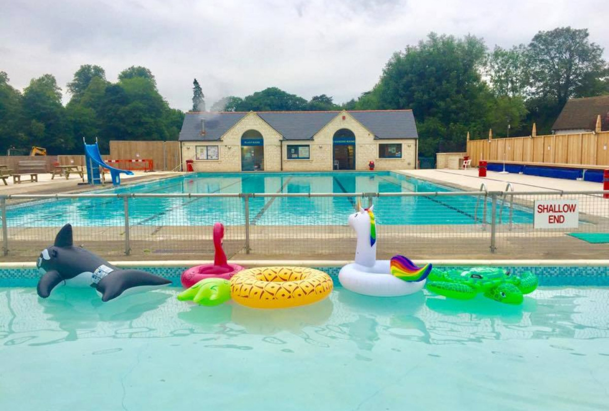 Both the adult and children's swimming pools