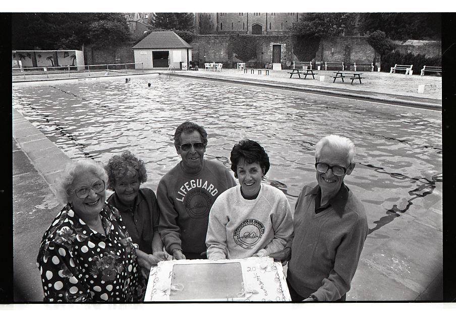 Group of people at pool